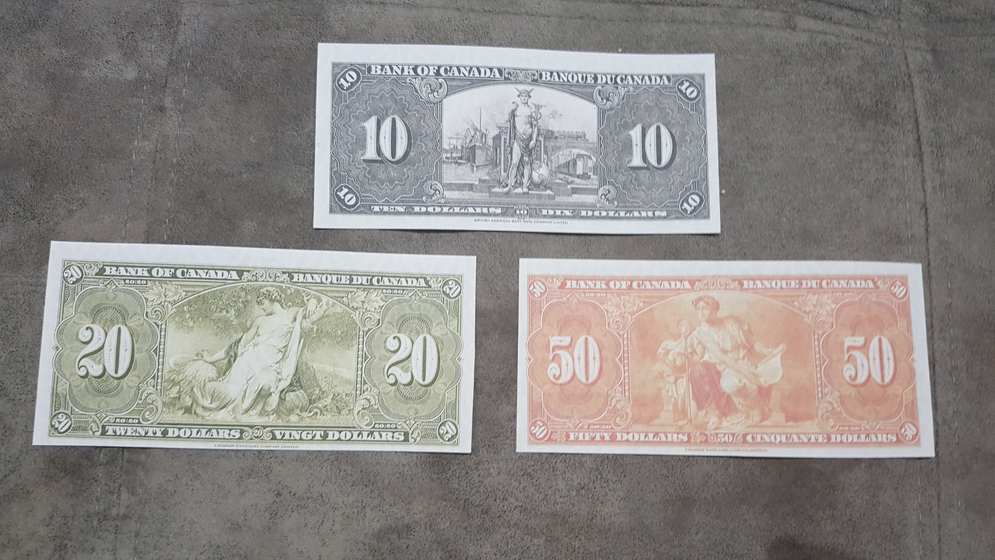 Reprint on paper  with W/M Canada (SET-A) 1937 - FREE SHIPPING