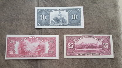 Retirage sur papier avec filigrane (SET-A) Canada 1935 imprimé en anglais - LIVRAISON GRATUITE