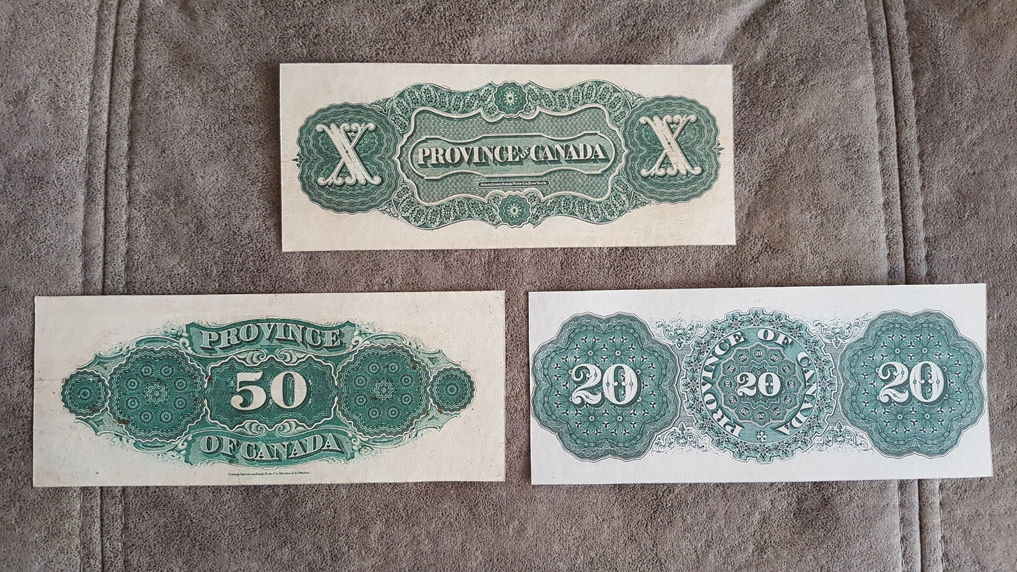 Reprint on paper with W/M Province Bank of Canada 1866 y. FREE SHIPPING !