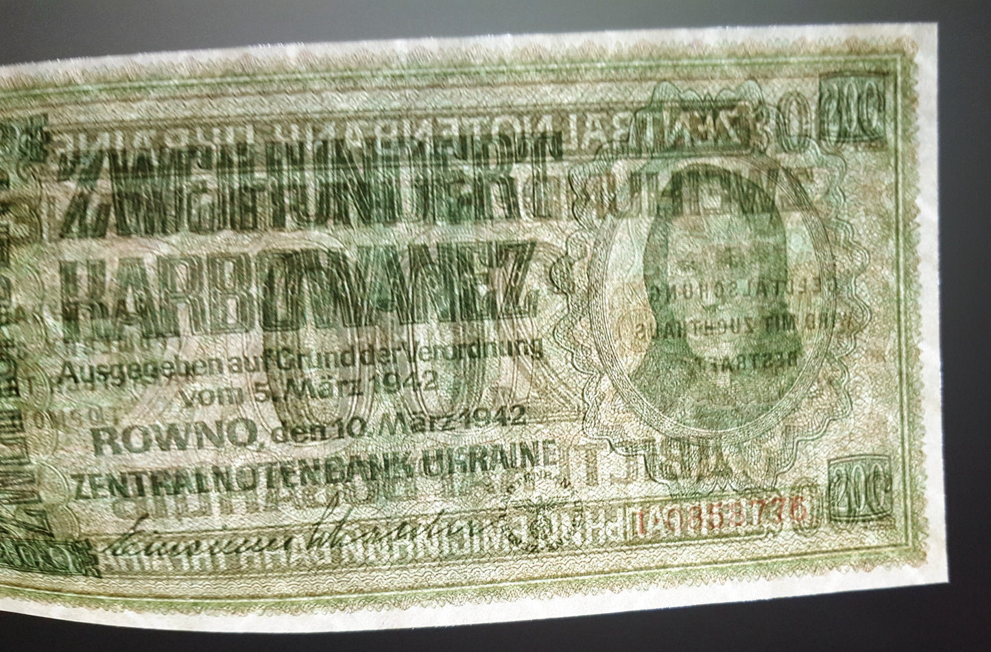 Reprint on paper with W/M 1941-1942 Ukraine, german occupation FREE SHIPPING !!!