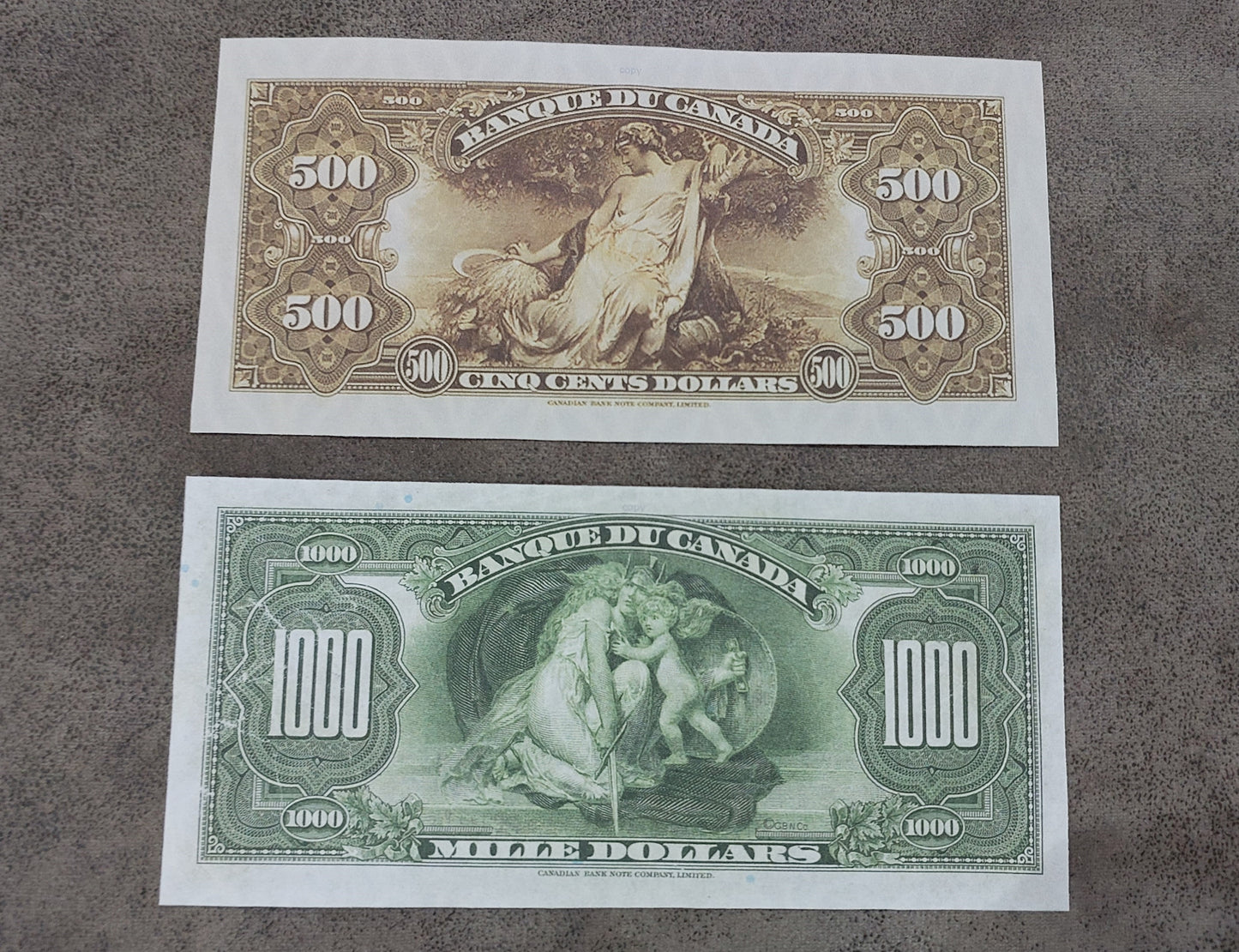 Reprint on paper  with W/M Canada (SET-B) 1935 printed in French - FREE SHIPPING