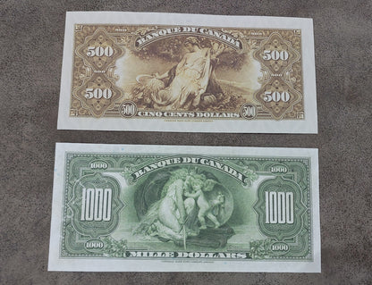 Reimpresión en papel con W/M Canada (SET-B) 1935 impreso en francés - ENVÍO GRATIS