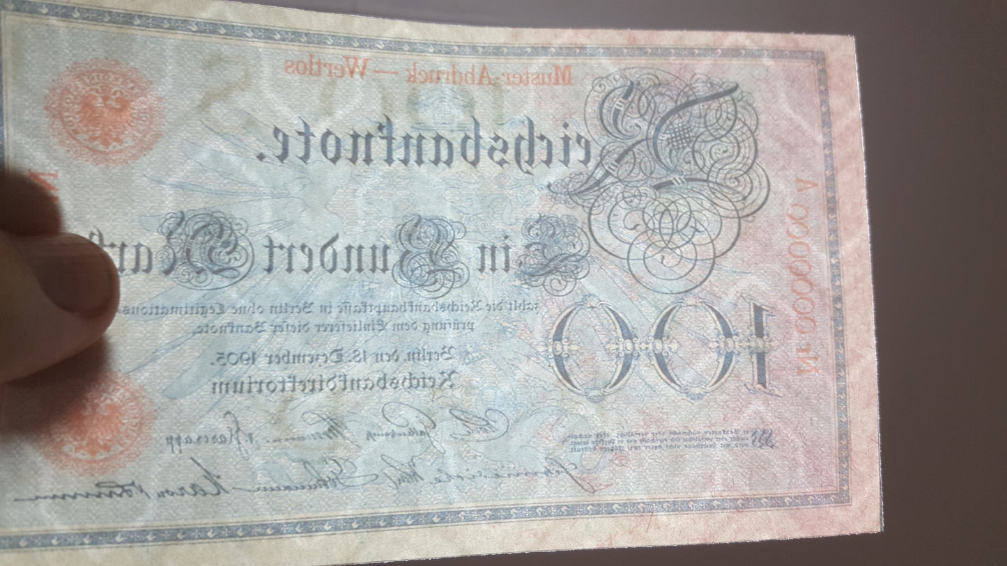 Reprint on paper with W/M the Rarest Editions. Germany 100 Marks. FREE SHIPPING!