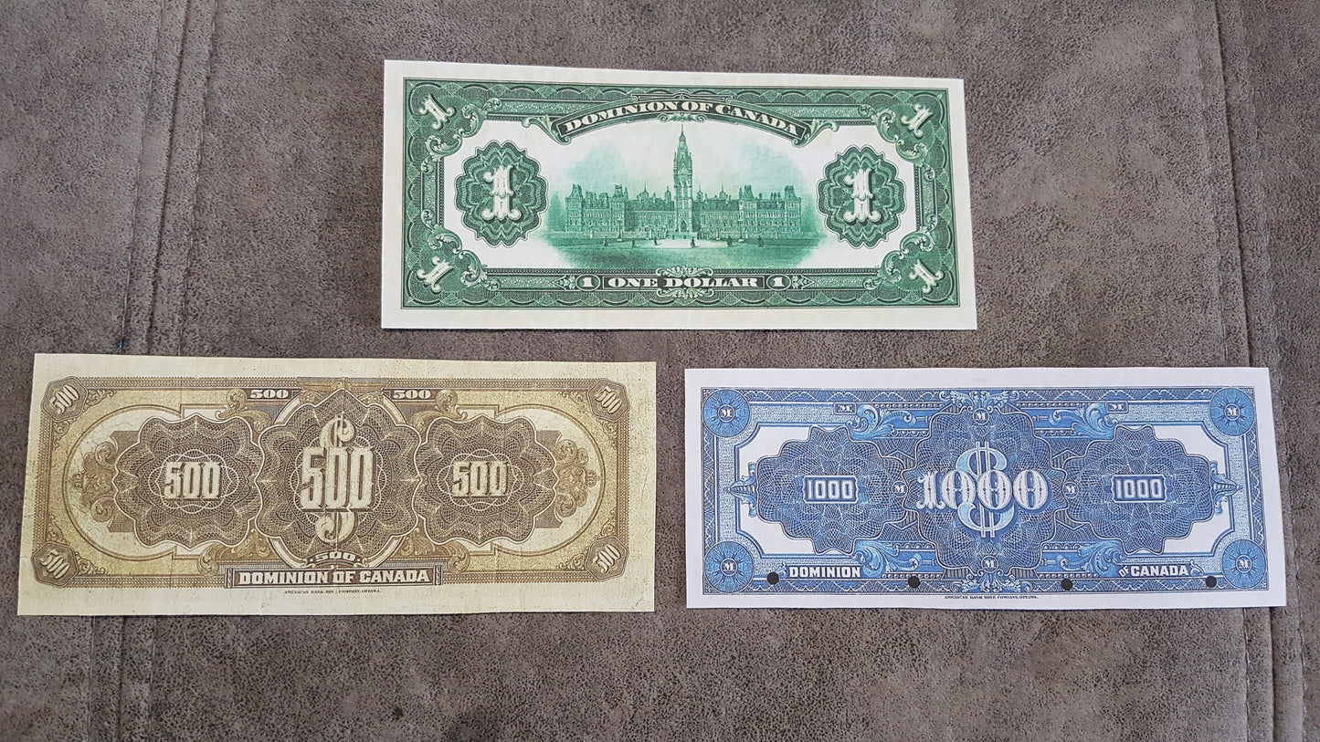 Reprint on paper with W/M (SET-A) Dominion Bank of Canada 1900-1917 y. Free Ship