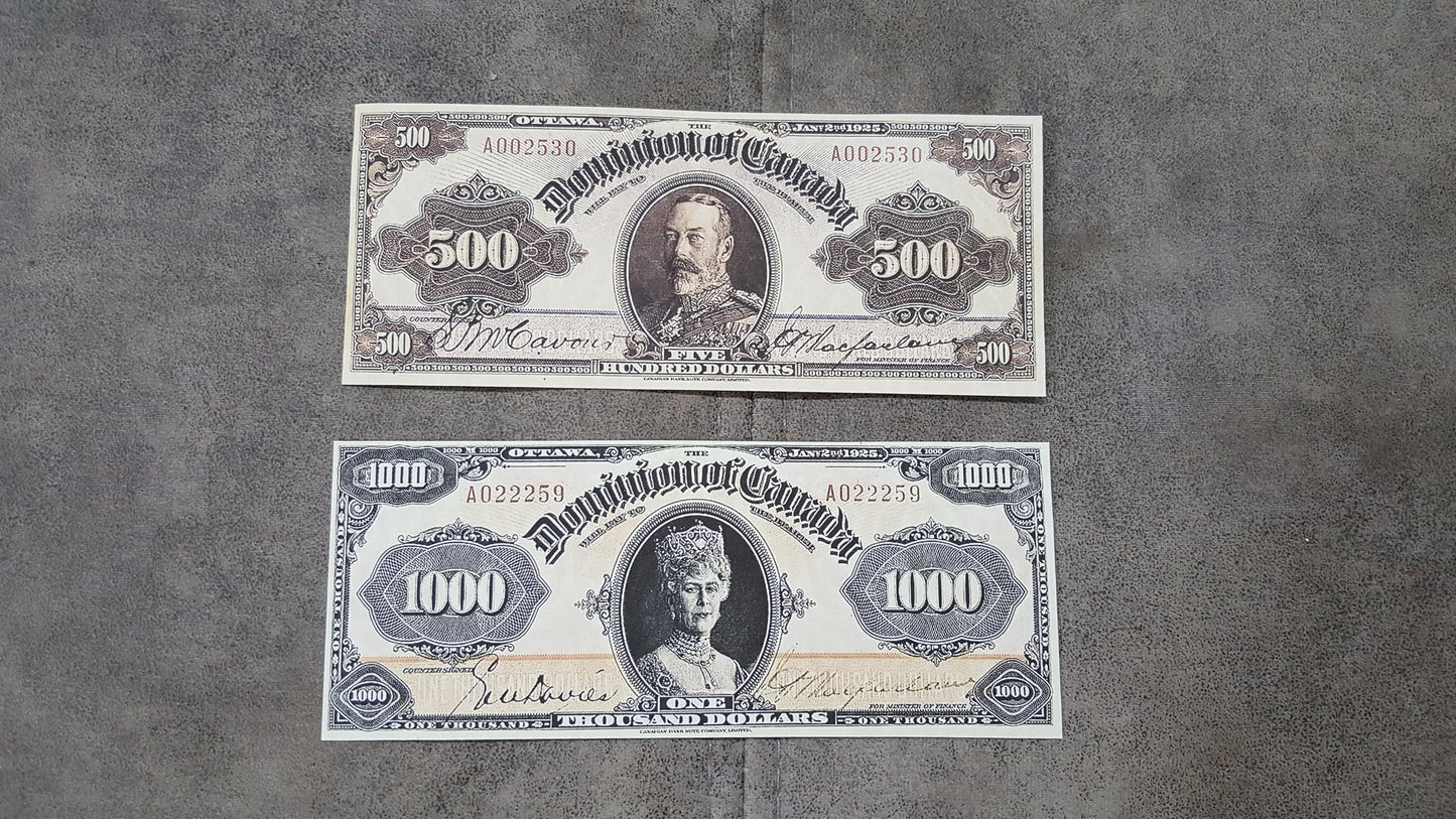 Reprint on paper with W/M SET-A Dominion Bank of Canada 1923-1924 y. Free Shippi