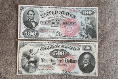 Réimpression sur papier avec filigrane "United State 1869" LIVRAISON GRATUITE !!!