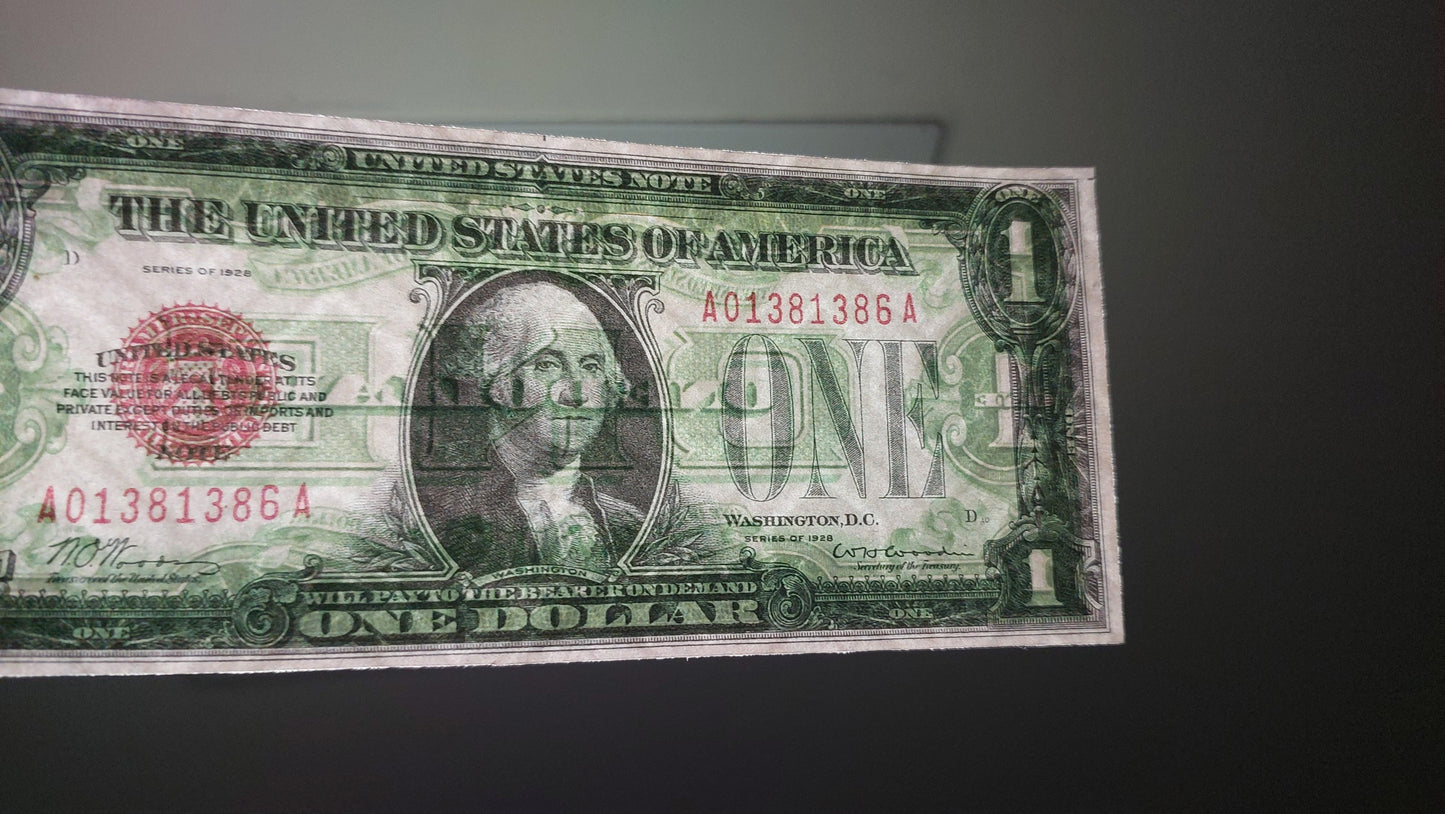 Reprint on paper with W/M United States Legal Tender notes 1928-1966 FREE SHIPP.