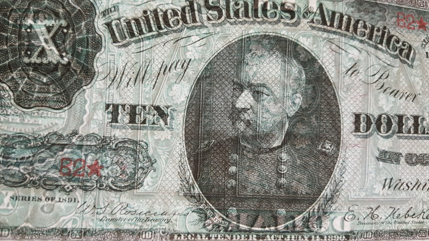 Reprint on paper with W/M United States 1890 FREE SHIPPING !!!