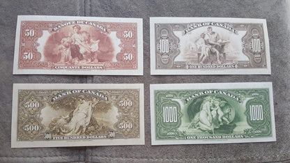 Retirage sur papier avec filigrane (SET-A) Canada 1935 imprimé en anglais - LIVRAISON GRATUITE