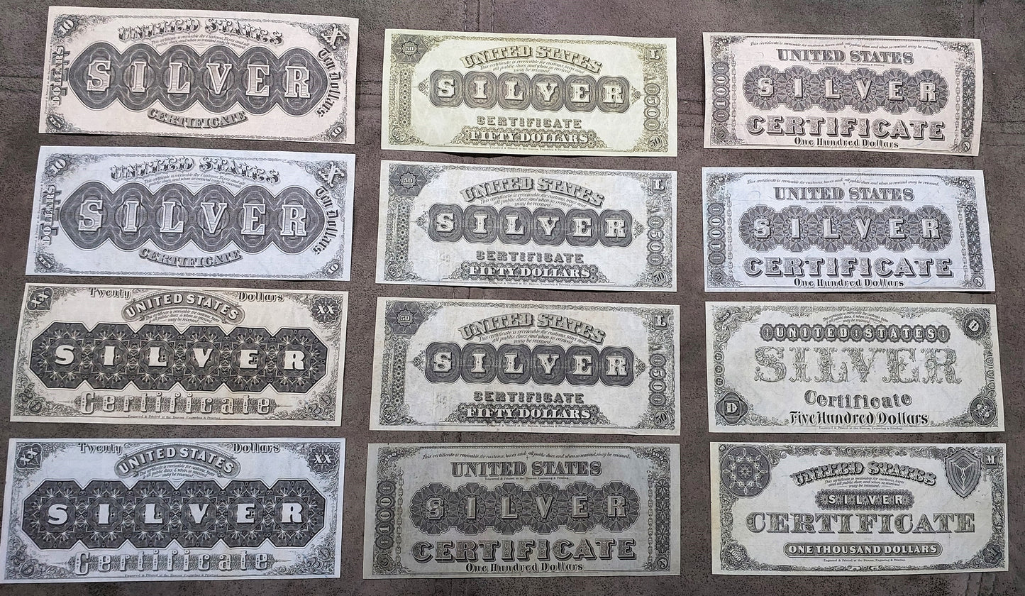 Reimpresión en papel con W/M Dólar de plata de los Estados Unidos de 1880 ¡ENVÍO GRATIS!