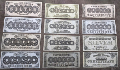 Réimpression sur papier avec filigrane Pièce de un dollar américain de 1880 LIVRAISON GRATUITE !!!