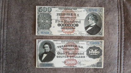 Réimpression sur papier avec filigrane Pièce de un dollar américain de 1880 LIVRAISON GRATUITE !!!