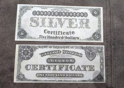 Réimpression sur papier avec filigrane Pièce de un dollar américain de 1880 LIVRAISON GRATUITE !!!