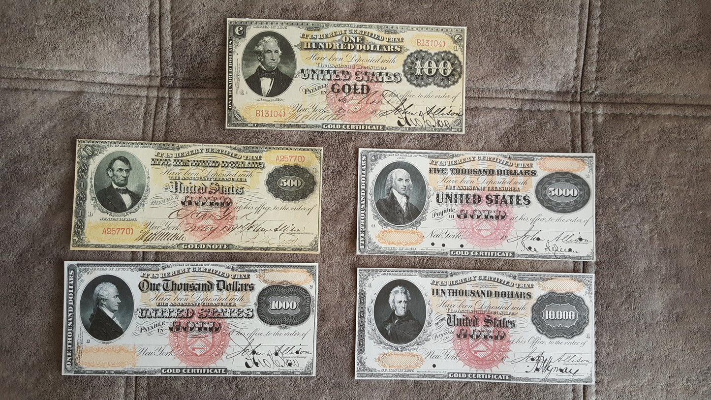 Reimpresión en papel con W/M Estados Unidos 1875 y. Dólar de oro ENVÍO GRATIS!!! 