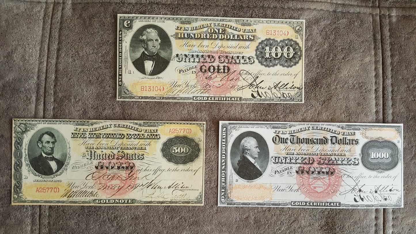 Reimpresión en papel con W/M Estados Unidos 1875 y. Dólar de oro ENVÍO GRATIS!!! 