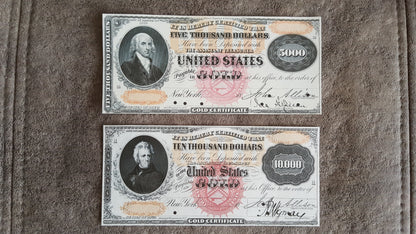 Réimpression sur papier avec filigrane États-Unis 1875 dollar en or LIVRAISON GRATUITE !!!