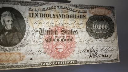 Réimpression sur papier avec filigrane États-Unis 1875 dollar en or LIVRAISON GRATUITE !!!