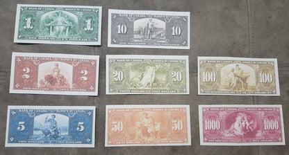 Reproduction sur papier avec filigrane Canada (SET-A) 1937 - LIVRAISON GRATUITE