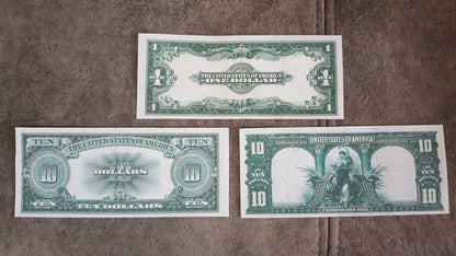 Réimpression sur papier avec filigrane Dollar américain 1901-1923. LIVRAISON GRATUITE !