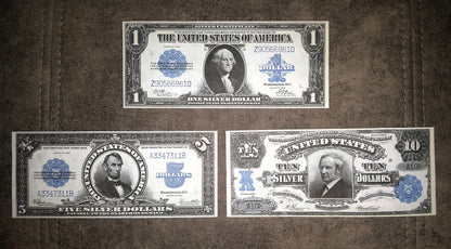 Réimpression sur papier avec filigrane Dollar américain 1901-1923. LIVRAISON GRATUITE !