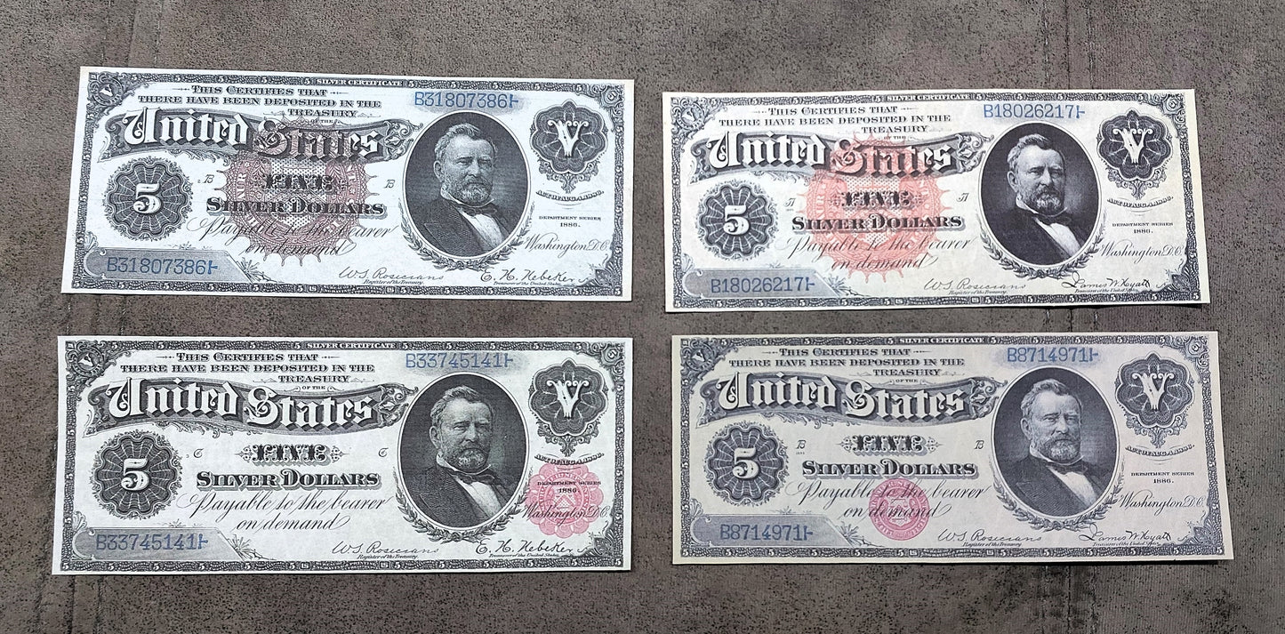 Reprint on paper with W/M United States 1886 y. Silver Dollar FREE SHIPPING!!!