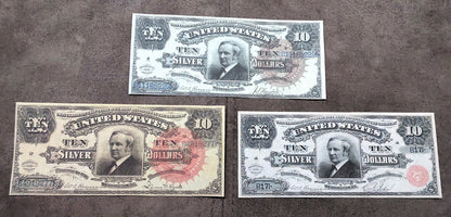 Réimpression sur papier avec filigrane États-Unis 1886 dollar en argent LIVRAISON GRATUITE !!!