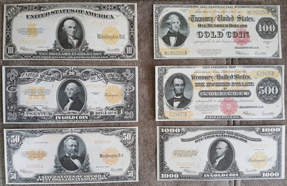 Réimpression sur papier avec filigrane États-Unis 1922 an. Dollar Or LIVRAISON GRATUITE !!!