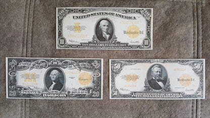 Réimpression sur papier avec filigrane États-Unis 1922 an. Dollar Or LIVRAISON GRATUITE !!!