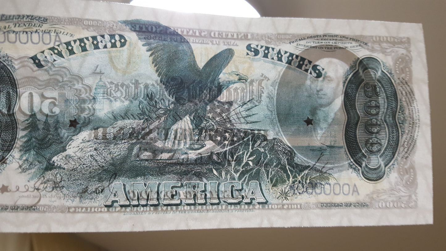 Reprint on paper with W/M United States banknotes 1878 y. FREE SHIPPING!