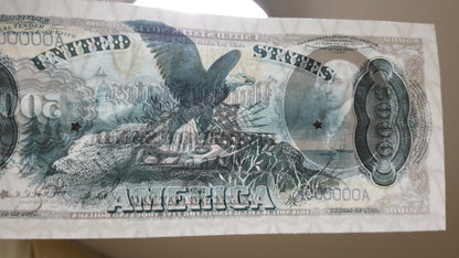 Réimpression sur papier avec filigrane Billets de banque des États-Unis 1878. LIVRAISON GRATUITE !