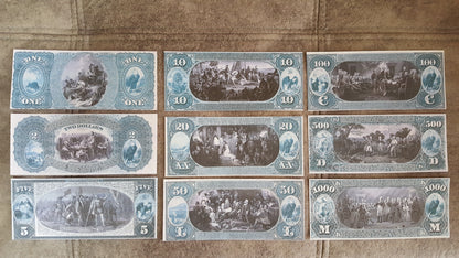 Reprint on paper with W/M United States banknotes 1875 y. FREE SHIPPING!