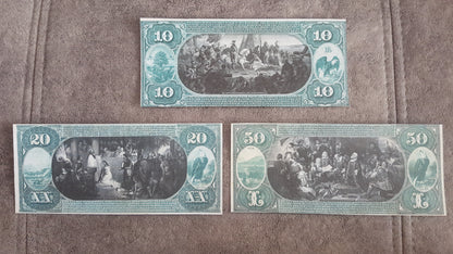 Reprint on paper with W/M United States banknotes 1875 y. FREE SHIPPING!