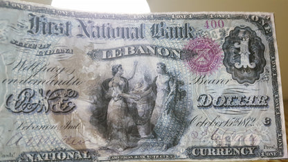 Reprint on paper with W/M United States banknotes 1875 y. FREE SHIPPING!