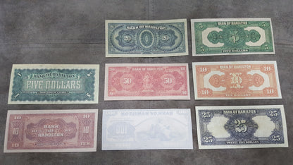 Réimpression sur papier avec filigrane Canada Banque de Hamilton 1914 - 1922. LIVRAISON GRATUITE