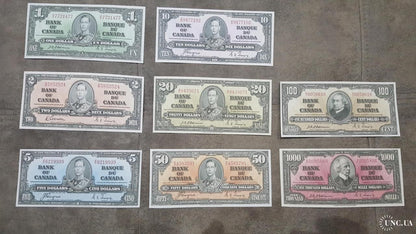 Reproduction sur papier avec filigrane Canada (SET-A) 1937 - LIVRAISON GRATUITE