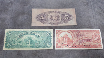 Réimpression sur papier avec filigrane de la Banque du Canada de Hamilton 1887 - 1904. LIVRAISON GRATUITE !