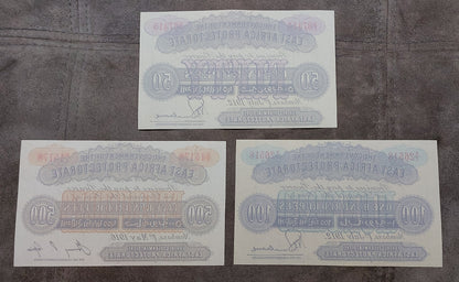 Single close-up view highlighting the detailed obverse border, typography, and signatures of the extra-rare 1916 500 Rupees banknote back