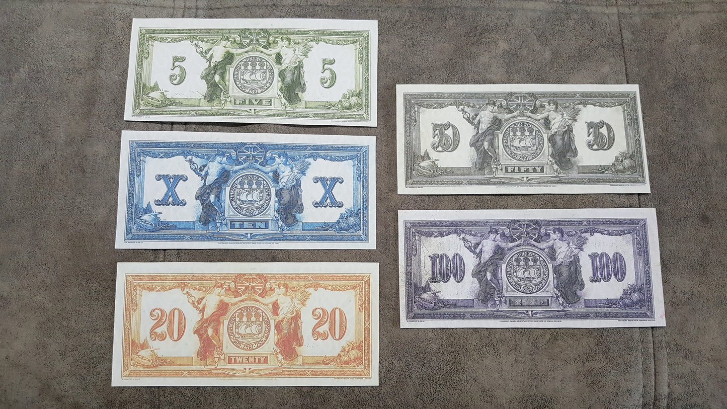 Reprint on paper  with W/M Bank of Commerce Canada 1917 y. FREE SHIPPING !