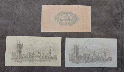 Reprint on paper with W/M Great Britain UK Shilling+Pound 1917-1919 FREE SHIPP.