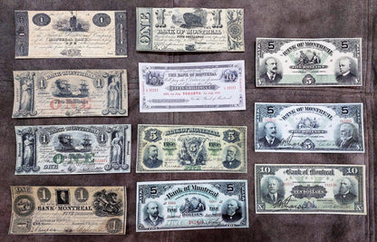Réimpression sur papier avec filigrane Canada Banque de Montréal 1821-1912 y. LIVRAISON GRATUITE !!!