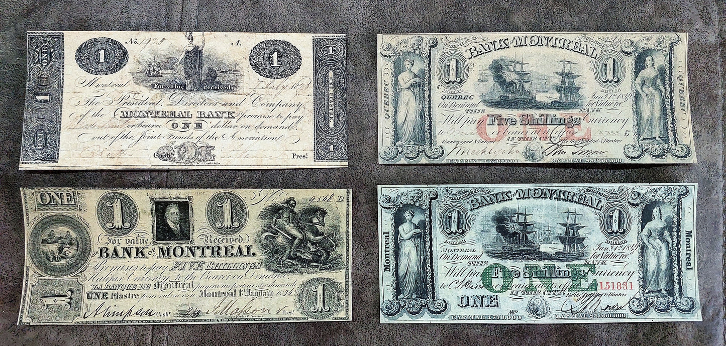 Reprint on paper with W/M Canada Bank of Montreal 1821-1912 y. FREE SHIPPING !!!