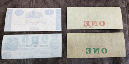 Réimpression sur papier avec filigrane Canada Banque de Montréal 1821-1912 y. LIVRAISON GRATUITE !!!