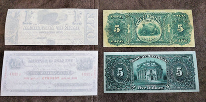 Réimpression sur papier avec filigrane Canada Banque de Montréal 1821-1912 y. LIVRAISON GRATUITE !!!