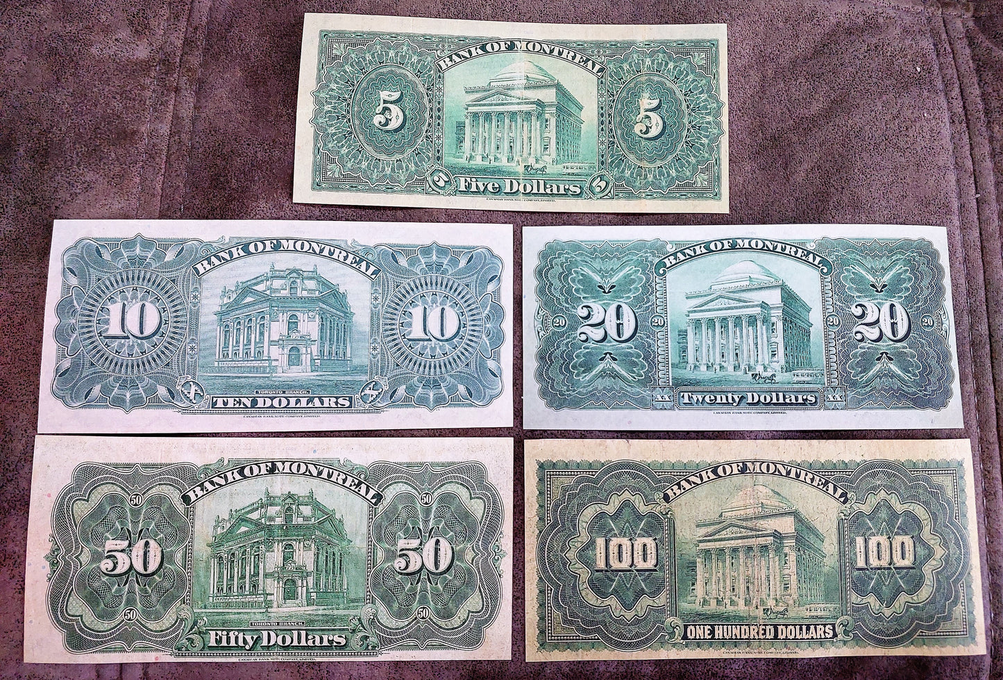 Reprint on paper with W/M Canada Bank of Montreal 1914-1931 y. FREE SHIPPING !!!