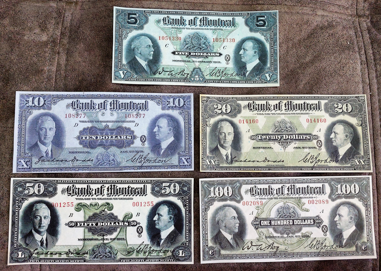 Reprint on paper with W/M Canada Bank of Montreal 1914-1931 y. FREE SHIPPING !!!