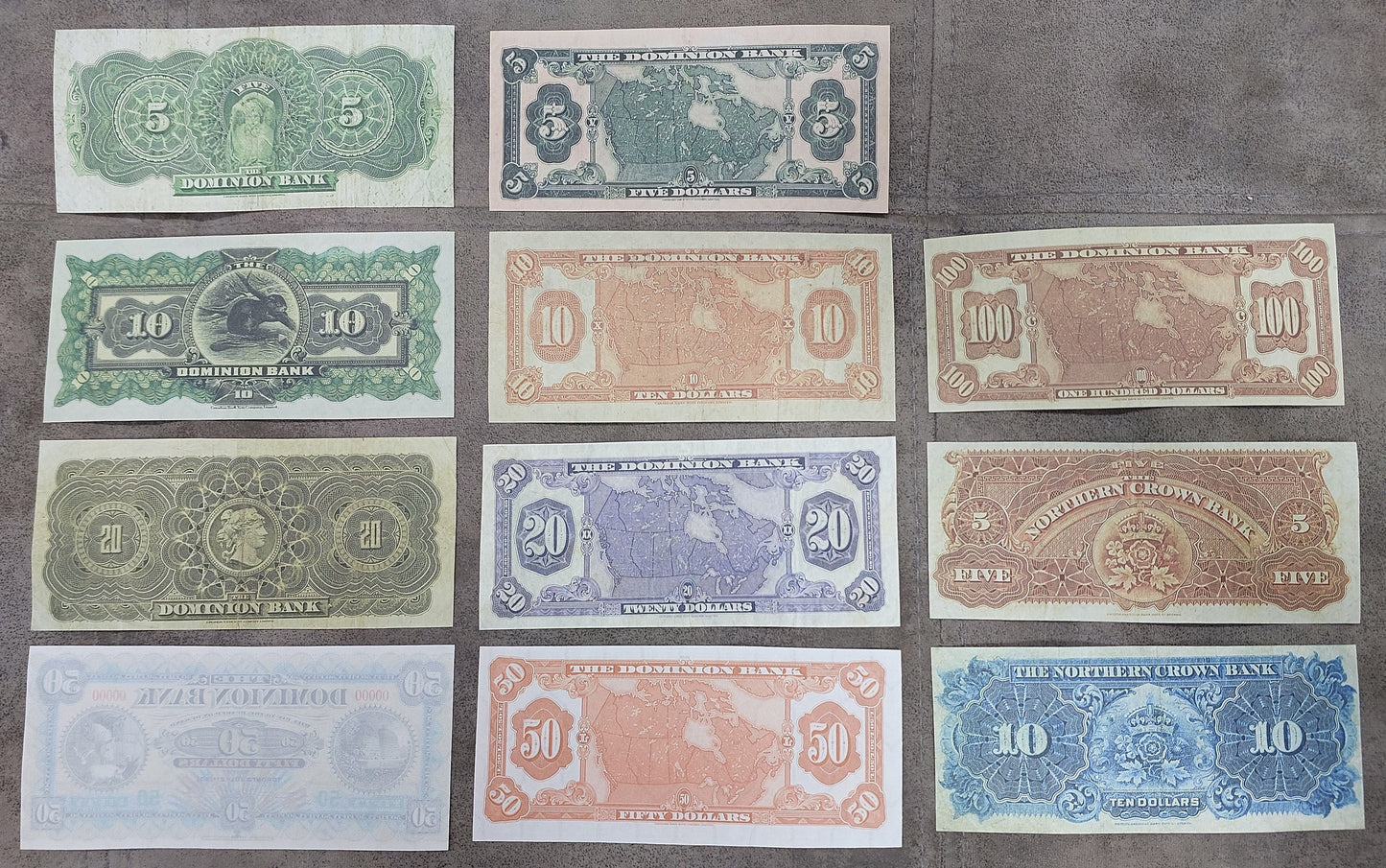 Reprint on paper with W/M Canada DOMINION 1925-1931 + Northern Crown Bank 1908