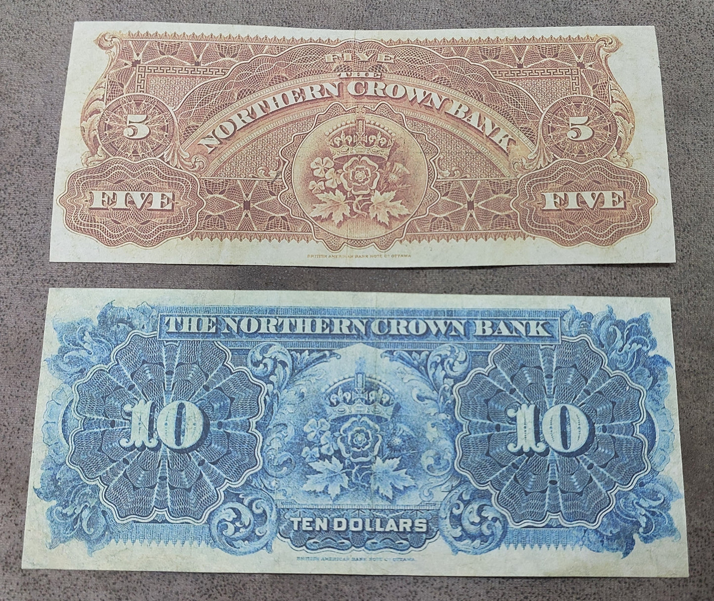 Reprint on paper with W/M Canada DOMINION 1925-1931 + Northern Crown Bank 1908