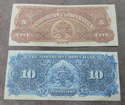 Réimprimer sur papier avec filigrane Canada DOMINION 1925-1931 + Banque Northern Crown 1908