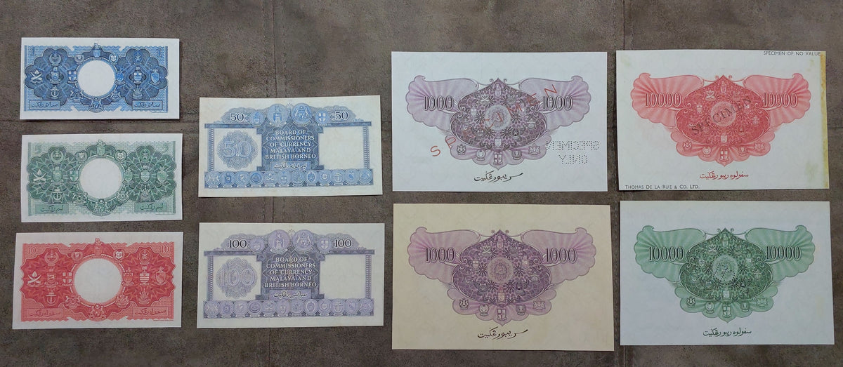  grid arrangement displaying the front and back views of lower and mid-denomination issues